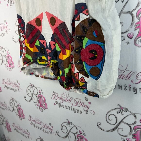 MINKPINK tank top cropped Aztec Multicolor Geometric Crop Top - Picture 3 of 10